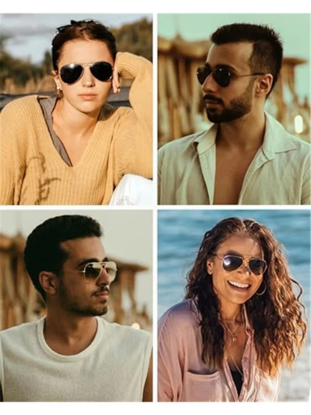Polarized Aviator Sunglasses Men Women UV Protection Stainless Driving Shades